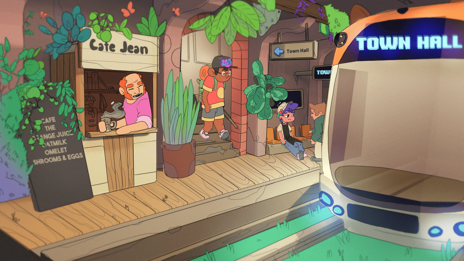 Community train station in the world of Loftia